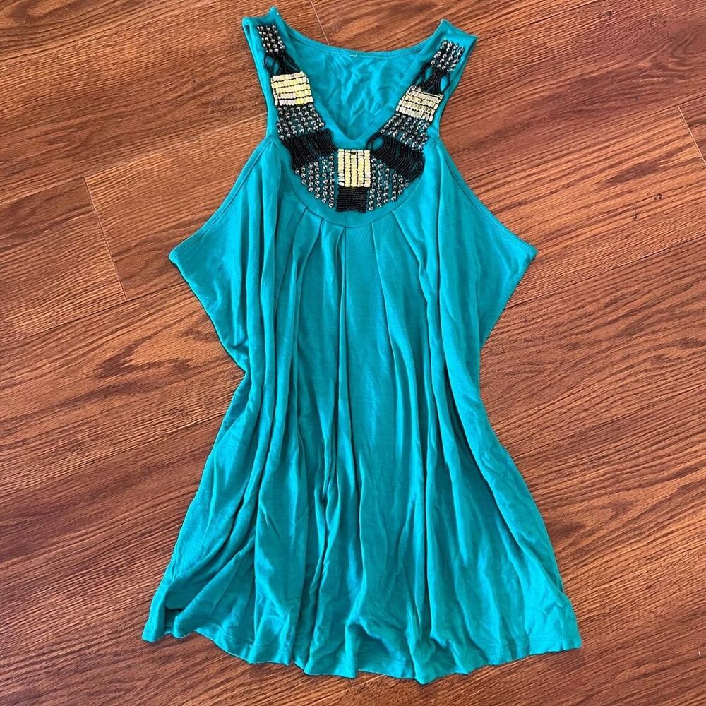 American-vintage Women's Blue and Green Vest